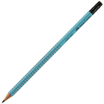 Faber Castell Grip Μολύβι Γραφής Γαλάζιο με Γόμα