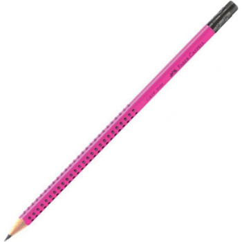Faber Castell Grip Μολύβι Γραφής Φούξια με Γόμα