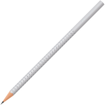 Faber Castell Sparkle Grip Μολύβι Γραφής Ασημένιο