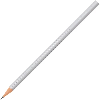 Faber Castell Sparkle Grip Μολύβι Γραφής Ασημένιο