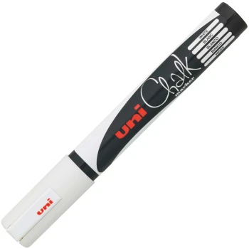 Uni Chalk Marker PWE-5M Λευκός Μαρκαδόρος Υγρής Κιμωλίας 1.8-2.5mm
