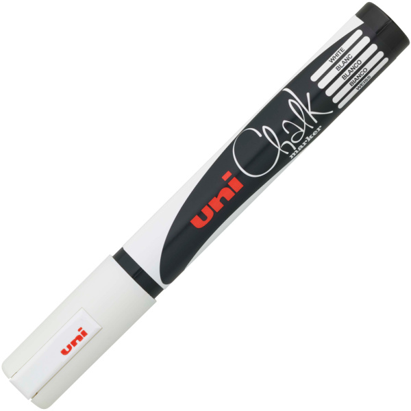 Μαρκαδόρος Uni Chalk Marker White PWE-5M Medium 1-8-2.5mm