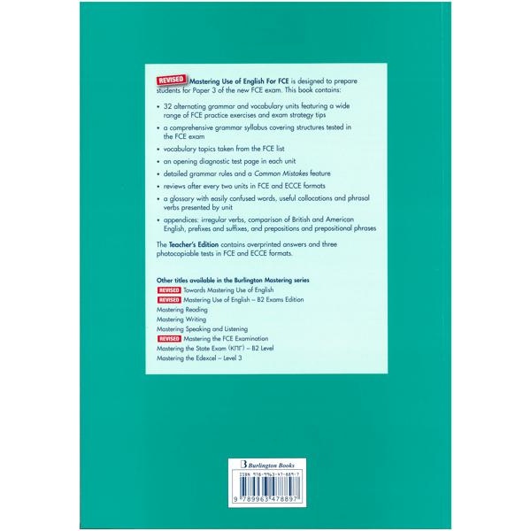 MASTERING USE OF ENGLISH FOR FCE STUDENT'S BOOK REVISED