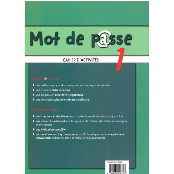 MOT DE PASSE 1 CAHIER