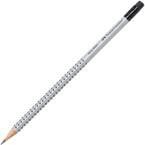 Μολύβι Faber-Castell Grip 2001 Γκρι με γόμα