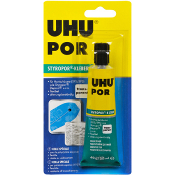 ΚΟΛΛΑ UHU POR ΔΙΑΦΑΝΗ ΕΙΔΙΚΗ ΚΟΛΛΑ 50ml ΓΙΑ STYROFOAM