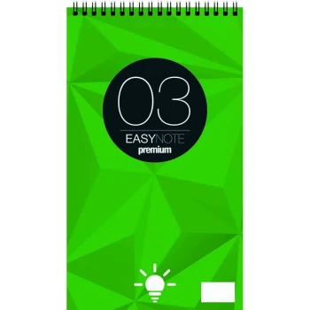 EasyNote Μπλοκ Σπιράλ Νο3 Λευκό Σημειώσεων 10.5x18cm Premium