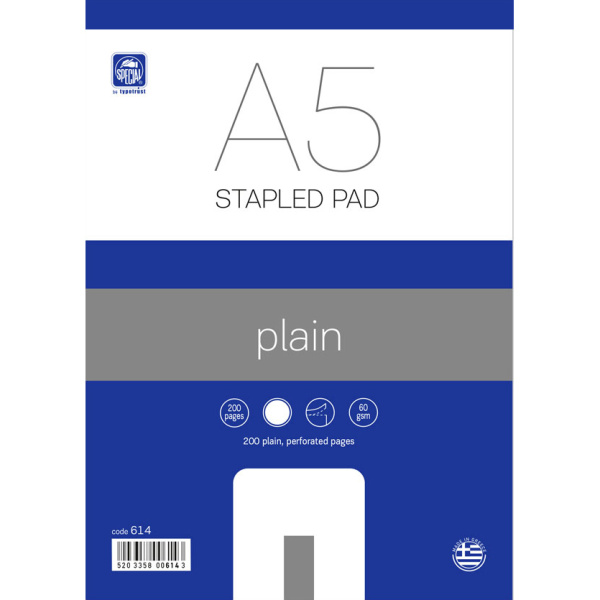 ΜΠΛΟΚ ΛΕΥΚΟ Α5 OVERLAP PAD ΣΗΜΕΙΩΣΕΩΝ ΠΕΡΦΟΡΕ SPECIAL No 614