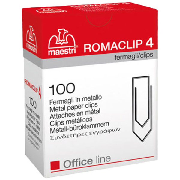 Συνδετήρες Romaclip No 4 ύψους 35mm Τεμάχια 100