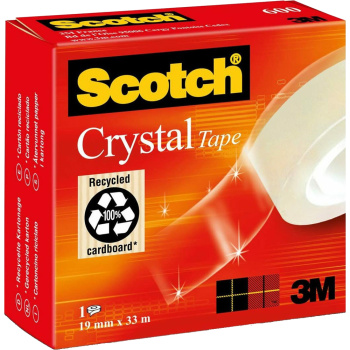 Σελοτέιπ 3M Scotch 600 Crystal Διάφανο 19mmx33m