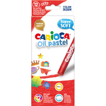ΛΑΔΟΠΑΣΤΕΛ CARIOCA OIL PASTEL SUPER SOFT ΜΑΧΙ 12 ΧΡΩΜΑΤΩΝ 43277