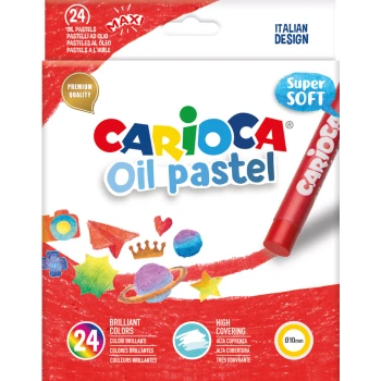 ΛΑΔΟΠΑΣΤΕΛ CARIOCA OIL PASTEL SUPER SOFT ΜΑΧΙ 24 ΧΡΩΜΑΤΩΝ 43278