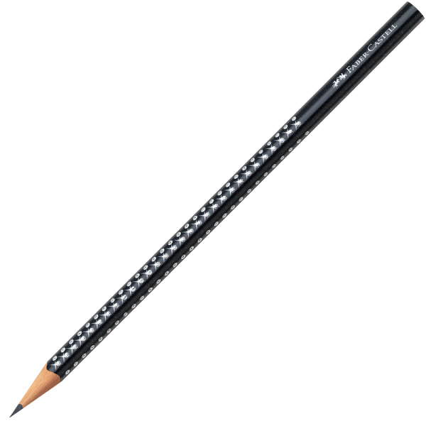 ΜΟΛΥΒΙ FABER CASTELL SPARKLE ΜΑΥΡΟ ΜΕ GRIP ΠΟΥ ΛΑΜΠΙΡΙΖΟΥΝ No 118219