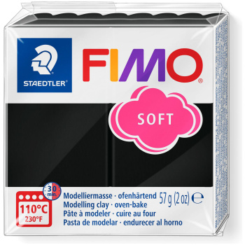 FIMO SOFT ΠΗΛΟΣ BLACK No 9 STAEDLER 57gr