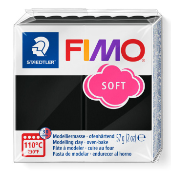 FIMO SOFT ΠΗΛΟΣ BLACK No 9 STAEDLER 57gr