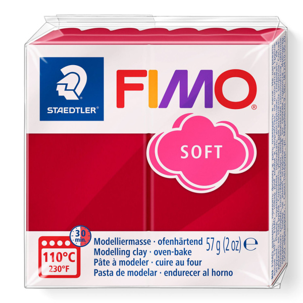 FIMO SOFT ΠΗΛΟΣ CHERRY RED No 26 STAEDLER 57gr