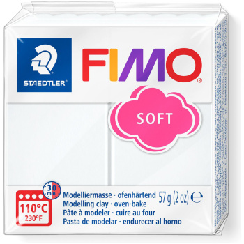 FIMO SOFT ΠΗΛΟΣ WHITE No 0 STAEDTLER 57gr