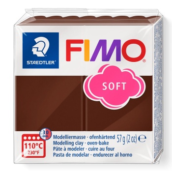 FIMO SOFT ΠΗΛΟΣ CHOCOLATE No 75 STAEDLER 57gr