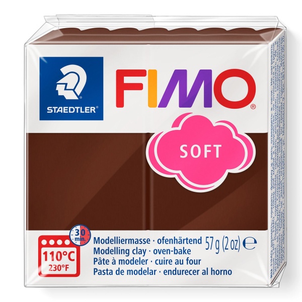 FIMO SOFT ΠΗΛΟΣ CHOCOLATE No 75 STAEDLER 57gr