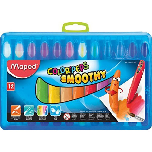 ΚΗΡΟΜΠΟΓΙΕΣ COLOR'PEPS SMOOTHY 12 ΦΩΤΕΙΝΑ ΧΡΩΜΑΤΑ ΣΕ ΠΛΑΣΤΙΚΗ ΚΑΣΕΤΙΝΑ