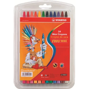 ΚΗΡΟΜΠΟΓΙΕΣ STABILO YIPPY-WAX 24 ΖΩΗΡΑ ΧΡΩΜΑΤΑ ΣΕ ΠΛΑΣΤΙΚΗ ΘΗΚΗ 2824