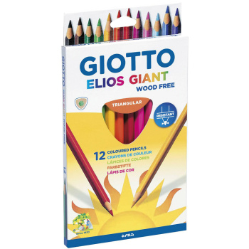 ΞΥΛΟΜΠΟΓΙΕΣ GIOTTO ELIOS GIANT WOOD FREE ΤΡΙΓΩΝΙΚΕΣ 12 ΧΡΩΜΑΤΑ ΧΟΝΔΡΕΣ