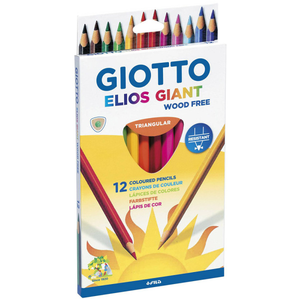 ΞΥΛΟΜΠΟΓΙΕΣ GIOTTO ELIOS GIANT WOOD FREE ΤΡΙΓΩΝΙΚΕΣ 12 ΧΡΩΜΑΤΑ ΧΟΝΔΡΕΣ