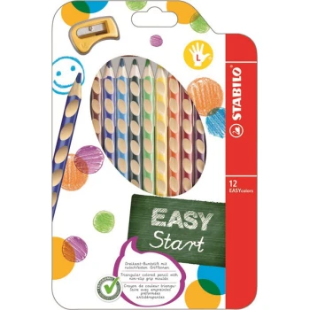 ΞΥΛΟΜΠΟΓΙΕΣ ΖΩΓΡΑΦΙΚΗΣ STABILO EASY START ΤΡΙΓΩΝΙΚΕΣ 12 ΧΡΩΜΑΤΑ ΧΟΝΔΡΕΣ