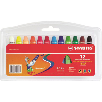 ΛΑΔΟΠΑΣΤΕΛ STABILO TRIO OIL PASTEL 12 ΖΩΗΡΩΝ ΧΡΩΜΑΤΩΝ ΜΗ ΤΟΞΙΚΑ 2612