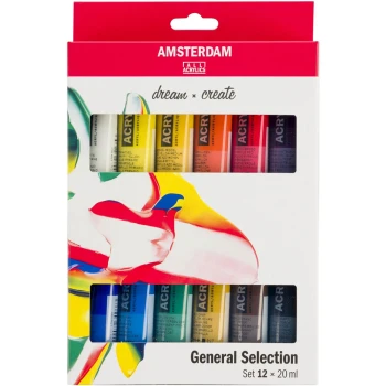 ΑΚΡΥΛΙΚΑ ΧΡΩΜΑΤΑ TALENS AMSTERDAM 20ml ΣΕΤ 12 ΤΕΜΑΧΙΩΝ