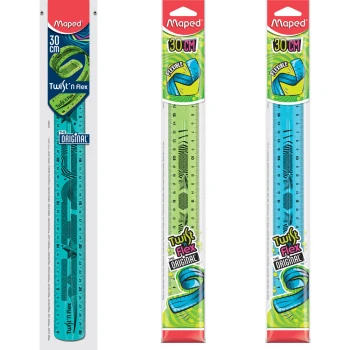 ΧΑΡΑΚΑΣ MAPED 30CM TWIST N' FLEX THE ORIGINAL 027900 ΕΠΙΠΕΔΟΣ ΔΙΑΦΑΝΟΣ