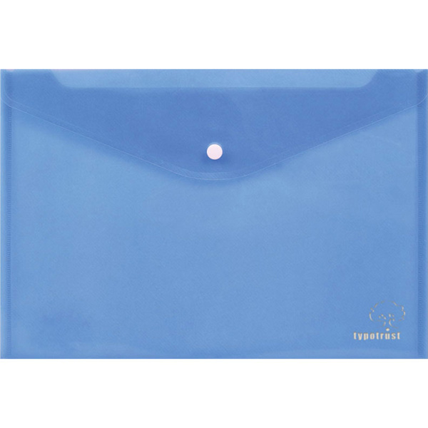 Φάκελος Α4 Μπλε Typotrust 33x23.2cm με κουμπί FP25004-03