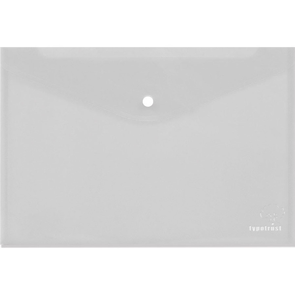 Φάκελος Α5 Διάφανος Typotrust 23.5x18cm με κουμπί FP25005-10