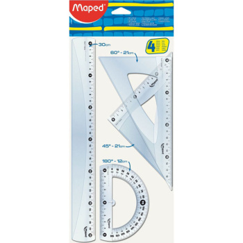 Γεωμετρικά όργανα Maped Crystal Σετ 4 Μεγάλο Μέγεθος 30cm 242830