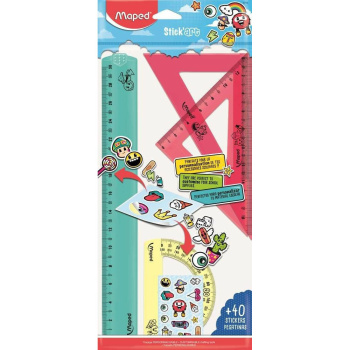 Γεωμετρικά όργανα Maped Stick'Art Σετ 4 Μεγάλο 30cm με αυτοκόλλητα