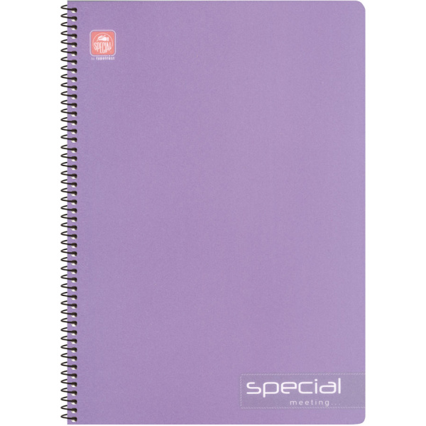 ΤΕΤΡΑΔΙΟ ΣΠΙΡΑΛ 2 ΘΕΜΑΤΩΝ Α4 ΜΩΒ MEETING SPECIAL 21x29cm