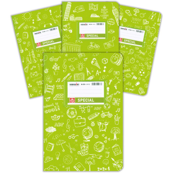ΤΕΤΡΑΔΙΟ ΛΑΧΑΝΙ ΡΙΓΕ 50 ΦΥΛΛΩΝ SPECIAL DOODLES TYPOTRUST 4306