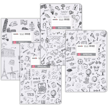ΤΕΤΡΑΔΙΟ ΛΕΥΚΟ ΡΙΓΕ 50 ΦΥΛΛΩΝ SPECIAL DOODLES TYPOTRUST 4315