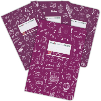ΤΕΤΡΑΔΙΟ ΜΩΒ ΡΙΓΕ 50 ΦΥΛΛΩΝ SPECIAL DOODLES TYPOTRUST 4313