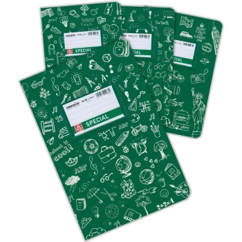 ΤΕΤΡΑΔΙΟ ΠΡΑΣΙΝΟ ΡΙΓΕ 50 ΦΥΛΛΩΝ SPECIAL DOODLES TYPOTRUST 4303