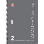 Σπιράλ 2 θεμάτων Α4 Academy Γκρι Τετράδιο Special 21x29cm