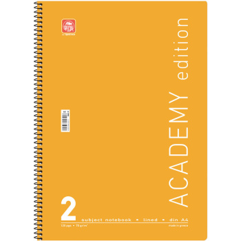 Σπιράλ 2 θεμάτων Α4 Academy Κίτρινο Τετράδιο Special 21x29cm