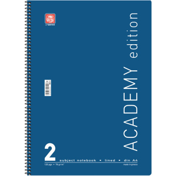 Σπιράλ 2 θεμάτων Α4 Academy Μπλε Τετράδιο Special 21x29cm