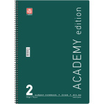 Σπιράλ 2 θεμάτων Α4 Academy Πράσινο Τετράδιο Special 21x29cm