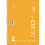 Σπιράλ 2 θεμάτων Β5 Academy Κίτρινο Τετράδιο Special 17x25cm