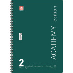 Σπιράλ 2 θεμάτων Β5 Academy Πράσινο Τετράδιο Special 17x25cm