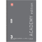 Σπιράλ 3 θεμάτων Α4 Academy Γκρι Τετράδιο Special 21x29cm