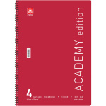 Σπιράλ 4 θεμάτων Α4 Academy Κόκκινο Τετράδιο Special 21x29cm