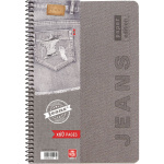 Σπιράλ 4 θεμάτων Α4 Jeans Γκρι Τετράδιο Special 21x29cm