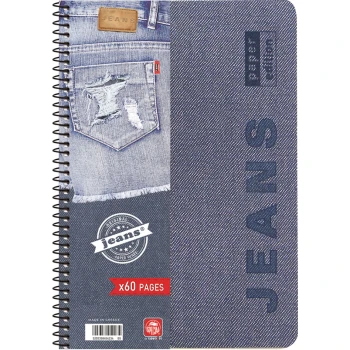 Σπιράλ 4 θεμάτων Α4 Jeans Μπλε Τετράδιο Special 21x29cm